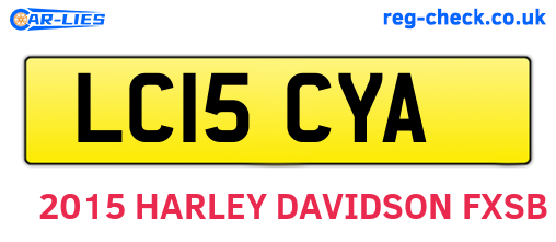 LC15CYA are the vehicle registration plates.