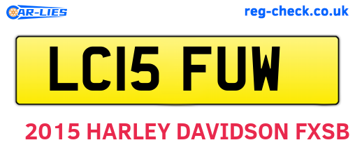 LC15FUW are the vehicle registration plates.