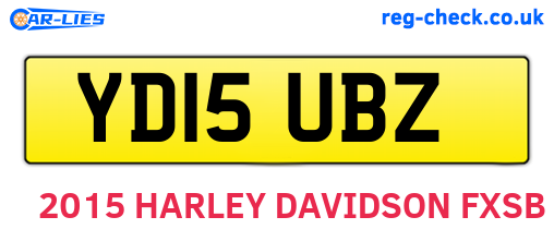 YD15UBZ are the vehicle registration plates.