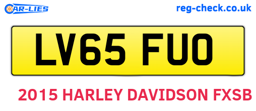 LV65FUO are the vehicle registration plates.