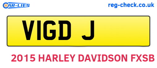 V1GDJ are the vehicle registration plates.