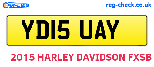 YD15UAY are the vehicle registration plates.