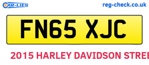FN65XJC are the vehicle registration plates.