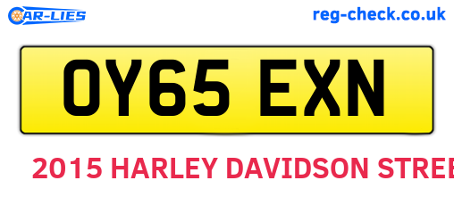 OY65EXN are the vehicle registration plates.