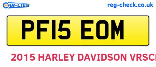 PF15EOM are the vehicle registration plates.