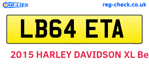 LB64ETA are the vehicle registration plates.