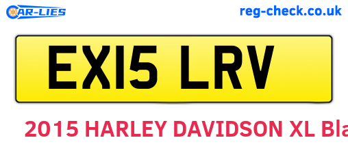 EX15LRV are the vehicle registration plates.