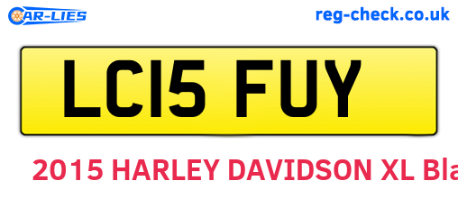 LC15FUY are the vehicle registration plates.