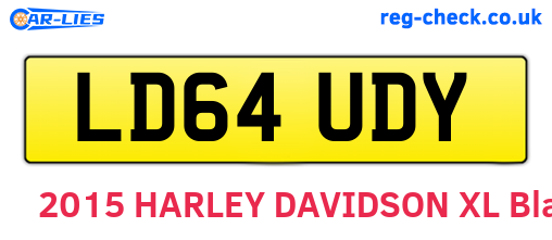LD64UDY are the vehicle registration plates.