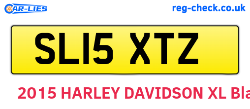 SL15XTZ are the vehicle registration plates.