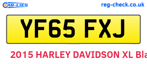 YF65FXJ are the vehicle registration plates.