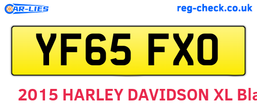 YF65FXO are the vehicle registration plates.