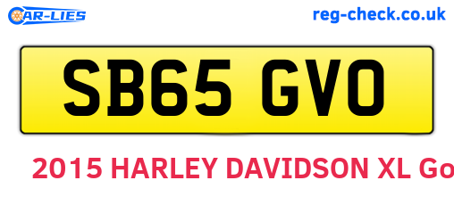 SB65GVO are the vehicle registration plates.