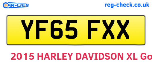 YF65FXX are the vehicle registration plates.