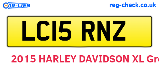 LC15RNZ are the vehicle registration plates.