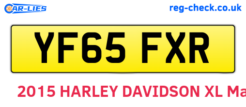 YF65FXR are the vehicle registration plates.