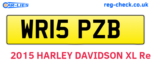 WR15PZB are the vehicle registration plates.
