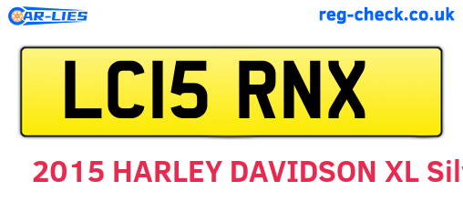 LC15RNX are the vehicle registration plates.