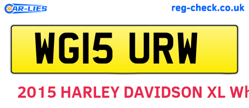 WG15URW are the vehicle registration plates.