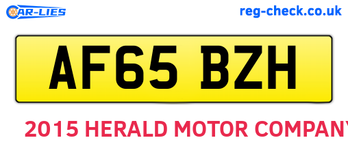 AF65BZH are the vehicle registration plates.