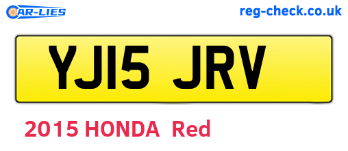 YJ15JRV are the vehicle registration plates.