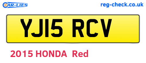 YJ15RCV are the vehicle registration plates.