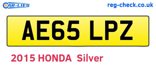 AE65LPZ are the vehicle registration plates.