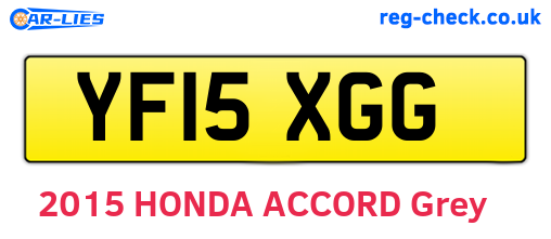 YF15XGG are the vehicle registration plates.