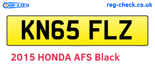 KN65FLZ are the vehicle registration plates.