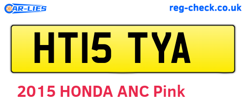 HT15TYA are the vehicle registration plates.