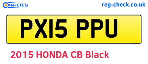 PX15PPU are the vehicle registration plates.