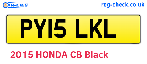 PY15LKL are the vehicle registration plates.