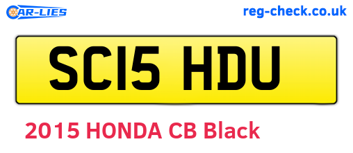 SC15HDU are the vehicle registration plates.