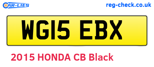 WG15EBX are the vehicle registration plates.