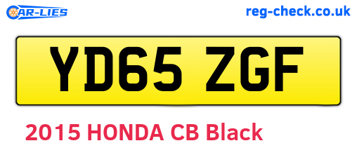 YD65ZGF are the vehicle registration plates.