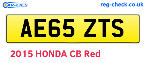 AE65ZTS are the vehicle registration plates.