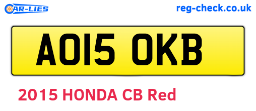 AO15OKB are the vehicle registration plates.