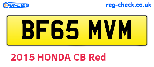 BF65MVM are the vehicle registration plates.