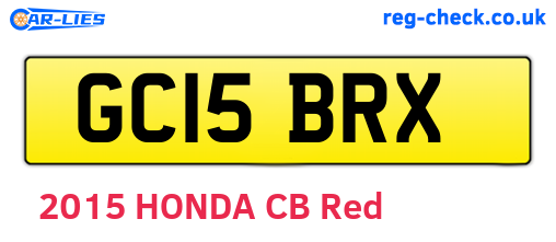 GC15BRX are the vehicle registration plates.