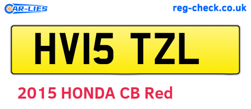 HV15TZL are the vehicle registration plates.