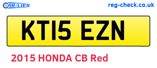 KT15EZN are the vehicle registration plates.