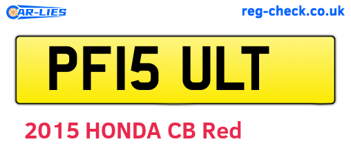 PF15ULT are the vehicle registration plates.