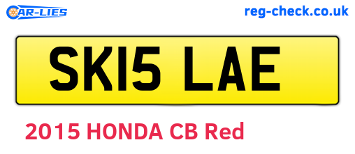 SK15LAE are the vehicle registration plates.