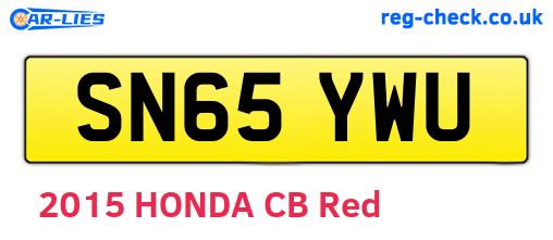 SN65YWU are the vehicle registration plates.