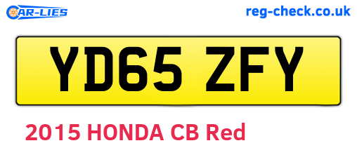 YD65ZFY are the vehicle registration plates.