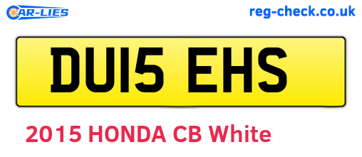 DU15EHS are the vehicle registration plates.