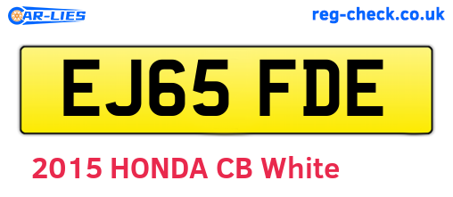 EJ65FDE are the vehicle registration plates.