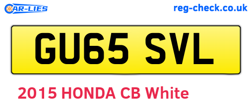GU65SVL are the vehicle registration plates.