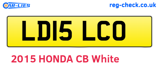 LD15LCO are the vehicle registration plates.