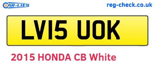 LV15UOK are the vehicle registration plates.
